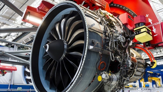 Aircraft Engine Under Repair
