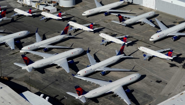 A fleet of aeroplanes